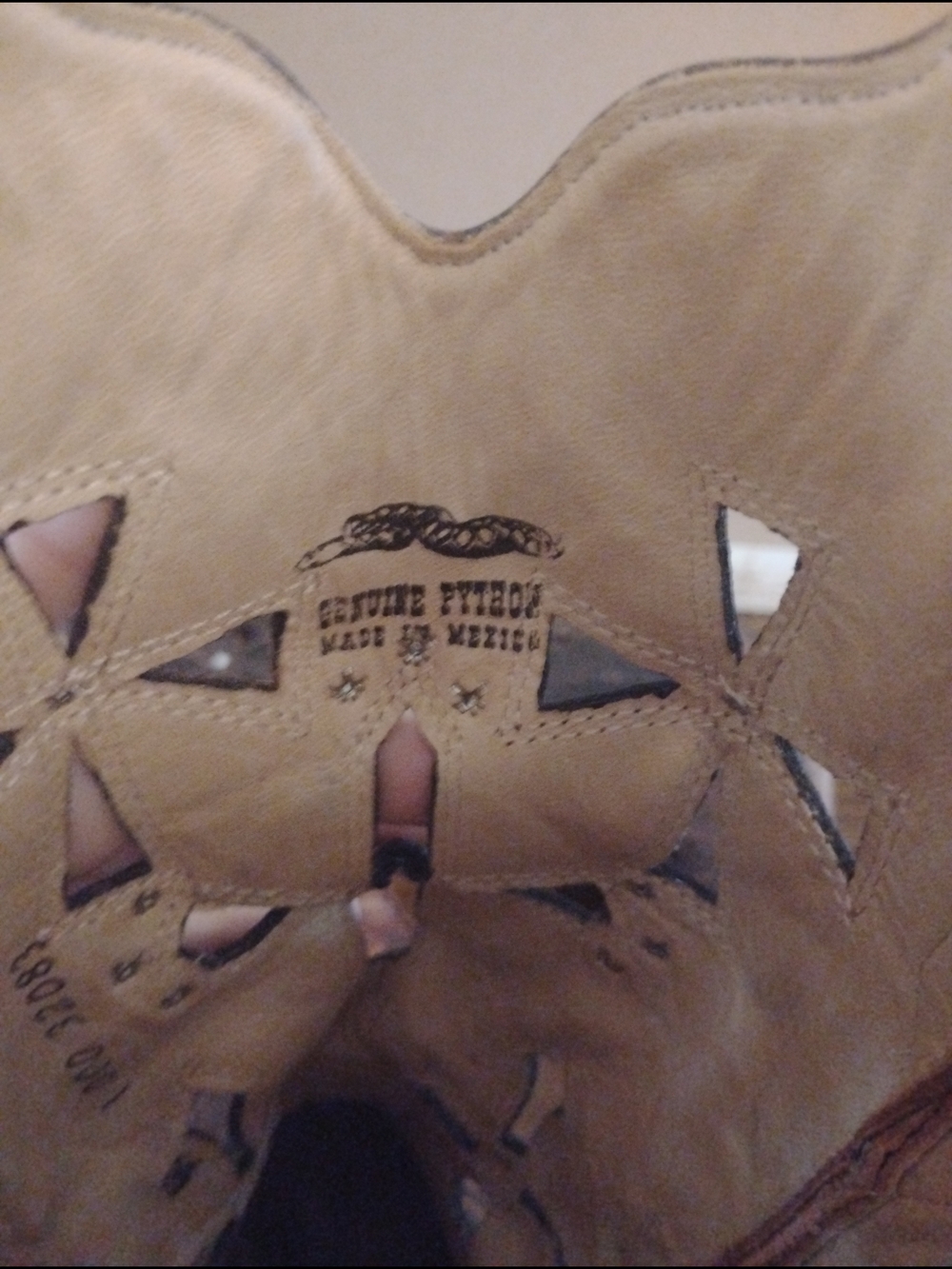 Corral Western Embossed Brown Leather Heeled Boots with Cutout Detail - Picture 7 of 7